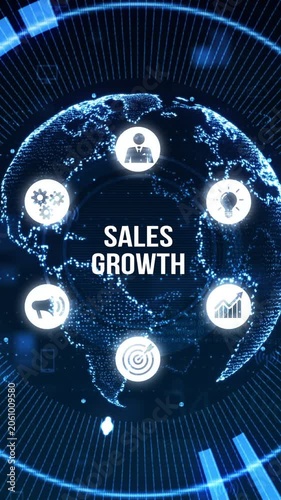 Sales growth, increase sales or business growth concept.