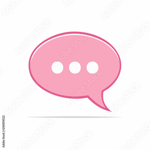 Pink Speech Bubble with Ellipsis
