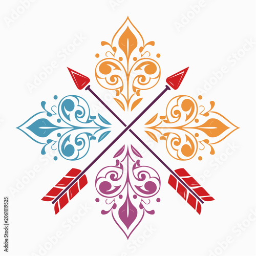 Bohemian Arrows and Floral Ornaments