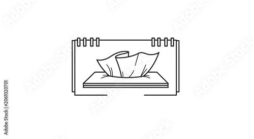 Wet Wipe Dispenser Icon Line Art: Cleanliness, Hygiene, and Convenience