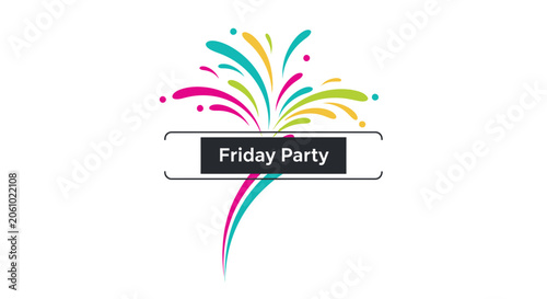 Colorful Friday Party Explosion Celebration
