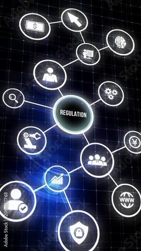 Business, Technology, Internet and network concept. Regulation Compliance Rules Law Standard.