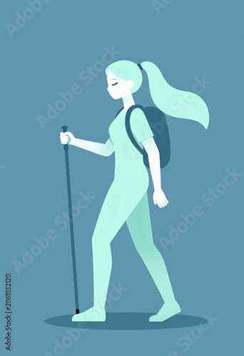 Alpine Hiker Teal Twins