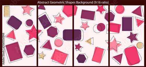 Abstract geometric shapes pattern background. Suitable for flyers, brochures, banners, books, posters, etc.