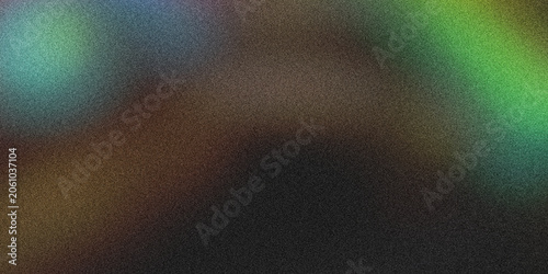 Dark abstract background, with grainy texture, and streaks of, light, green, blue, brown, yellow, red
