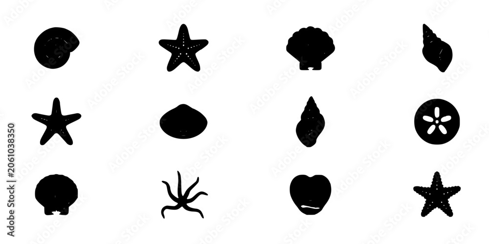 Obraz premium Soccer Player Icons Set of Black Silhouette Figures with Varied Poses and Team Symbols on a White Background