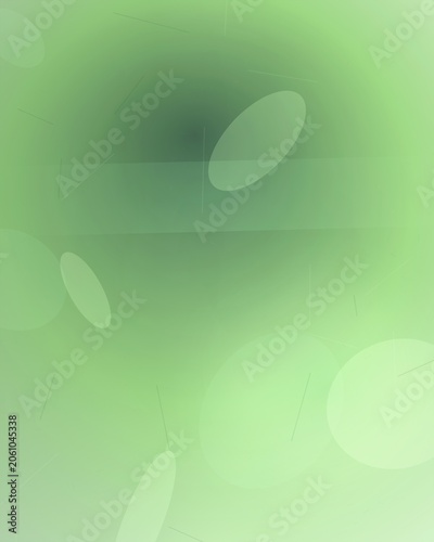Minimalist green abstract leaf on transparent background