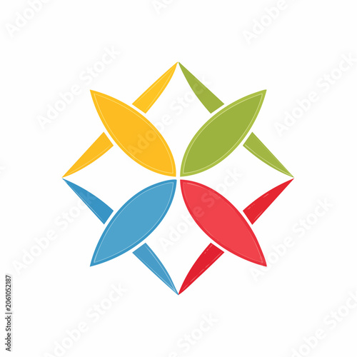 Abstract Colorful Geometric Star Shape