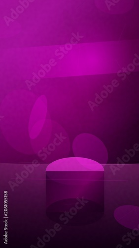 Minimalist purple cube and sphere on transparent background