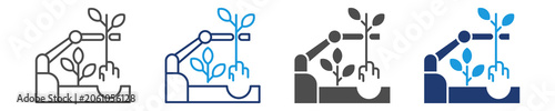 Tableau sur toile agricultural revolution multi purpose icon set