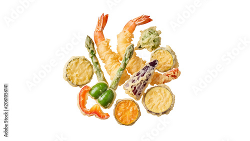 Assorted Seafood and Vegetables Illustration