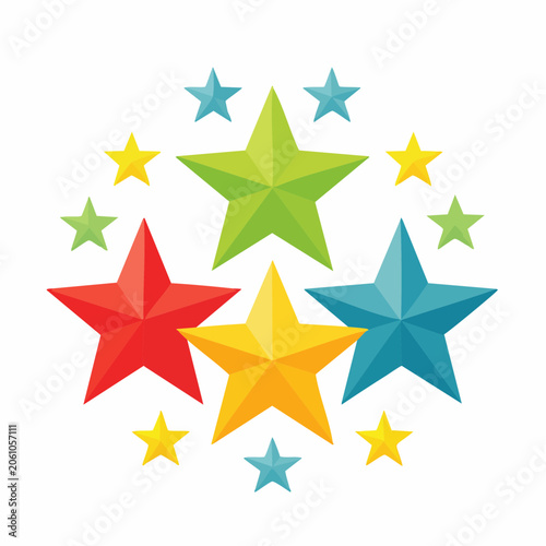 Colorful Stars Arrangement