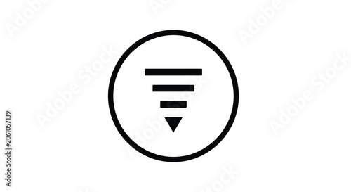 Fotografie Filter icon black silhouette on a white background