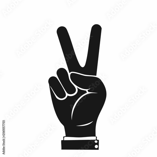Victory Hand Gesture Icon