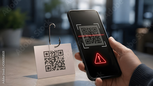 Obraz na płótnie QR Code Phishing Trap
