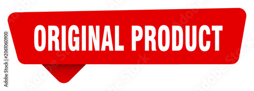 Foto original product red sticker isolated on transpatent background