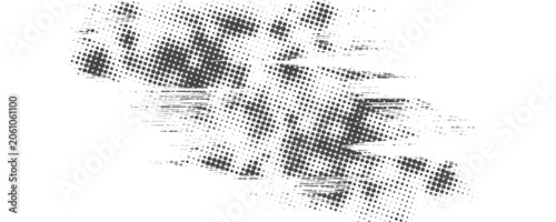 Halftone noise texture. Grunge dirty speckles, spots, dots background. Black white grit sand grain wallpaper. Retro pixel comic textured backdrop. Vector gritty cartoon pop art halftone overlay