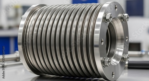 Industrial flexible metal bellows expansion joint with stainless steel flanged ends