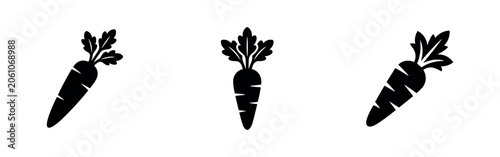 Bild auf Leinwand Carrot icons set