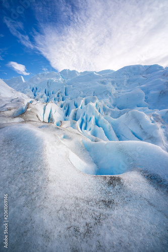 Foto Perito moreno glacier patagonia los glaciares national park blue ice ridges unde