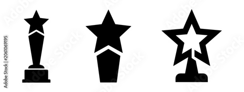Obraz na płótnie Star trophy icons set