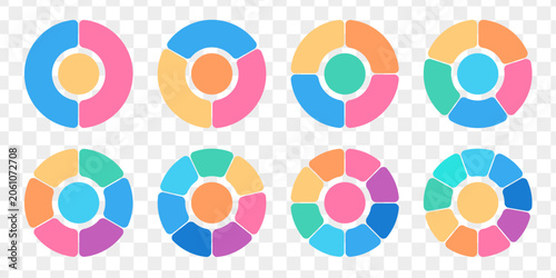 Photos Colorful pie chart collection