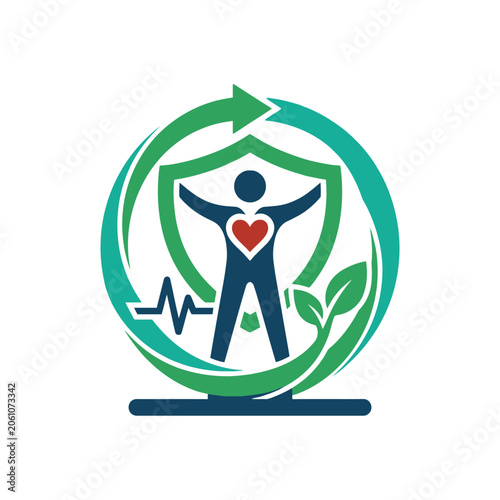 A graphic icon representing holistic health and wellness concepts