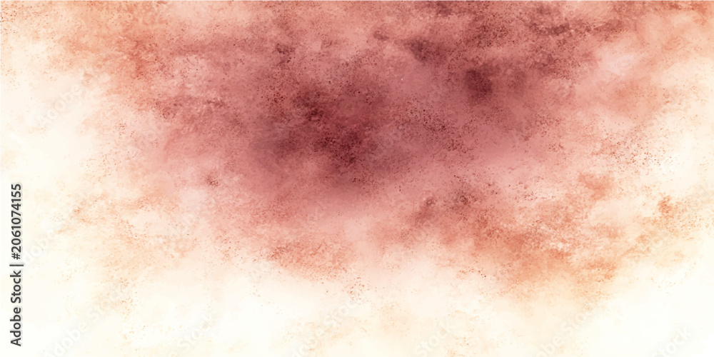 Fototapeta premium Abstract watercolor painting with pink and beige colors, subtle textured cloud-like formations, delicate wash effect, and atmospheric, ethereal quality.