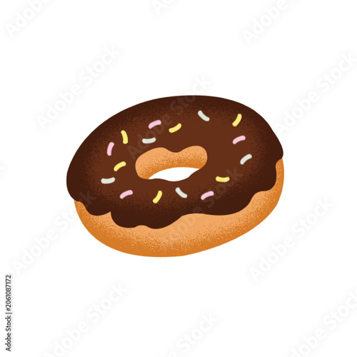 chocolate donut clip art illustration
