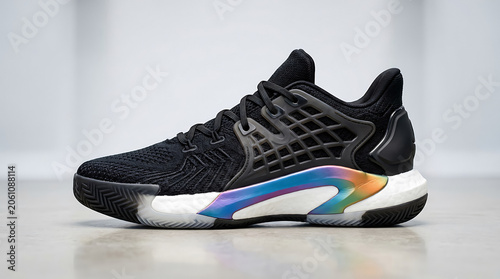Trae Young Trae 2 Low-Top Iridescent Basketball Sneakers Mockup | Premium Boost Footwear Display 8K