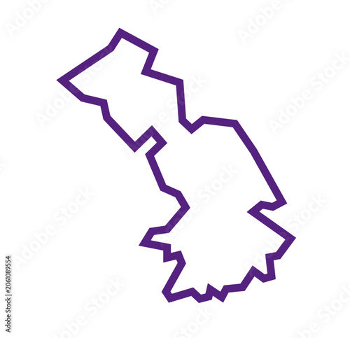 Foto Astrakhan Oblast: Professional Minimalist Violet Outline Vector Map