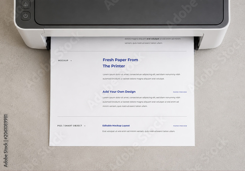 Paper Printing Mockup