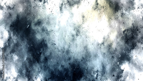 Fotografia Abstract chaotic storm cloud explosion, smoke, dust particles, gritty texture, dramatic impact, energetic swirl, atmospheric phenomenon