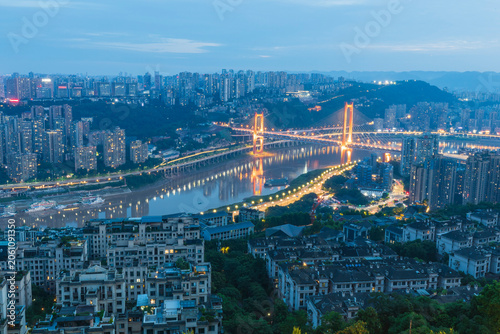 Chongqing city at sunset
