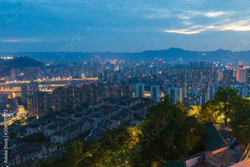 Chongqing city at sunset