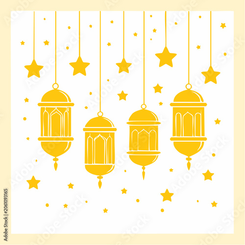 Islamic Lanterns and Stars Decoration