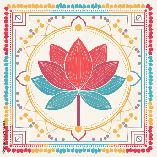 Lotus Flower Mandala Design