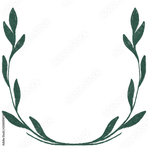 Handdrawn Floral Wreath Illustration