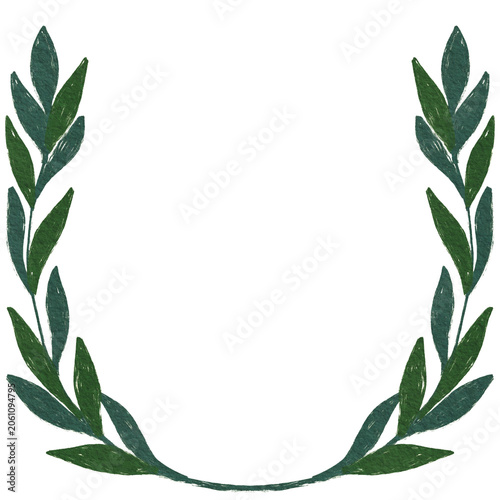 Handdrawn Floral Wreath Illustration