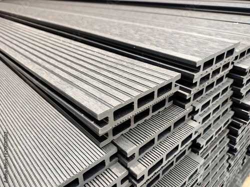 фотографія Sales of composite boards for terrace construction.