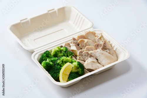 Quadro su tela 蒸し鶏とブロッコリーのヘルシー弁当