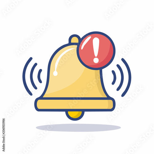 Notification Bell Icon with Exclamation Mark