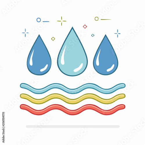 Water Drops and Waves Icon