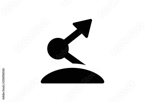 Black share icon with upward arrow on white background.