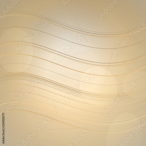 Minimalist yellow and white curved lines pattern