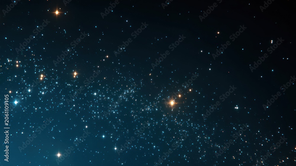 Fototapeta premium Countless bright celestial bodies shimmer across the deep expanse of the night cosmos