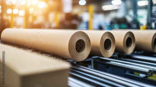 Industrial Eco-Friendly Packaging Materials on Automated Production Line
