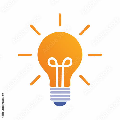 Illuminated Light Bulb Icon