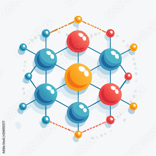 Abstract Molecular Structure Illustration