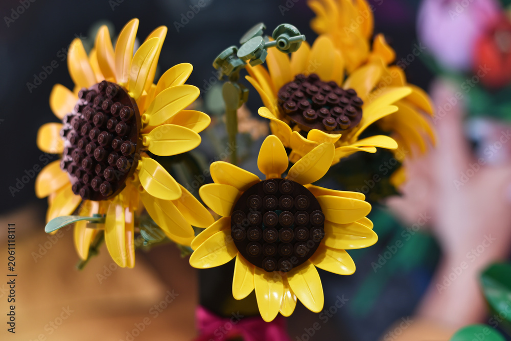 Naklejka premium Lego sunflowers 